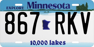 MN license plate 867RKV