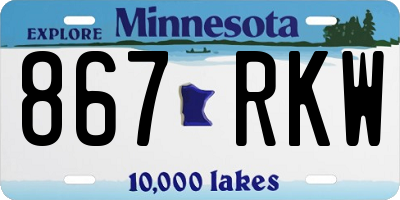 MN license plate 867RKW