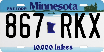 MN license plate 867RKX