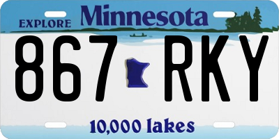 MN license plate 867RKY