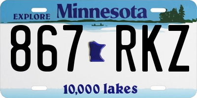 MN license plate 867RKZ