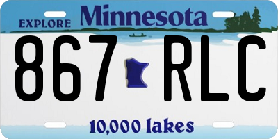 MN license plate 867RLC