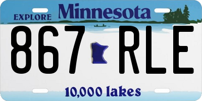MN license plate 867RLE