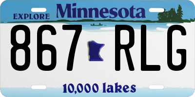 MN license plate 867RLG