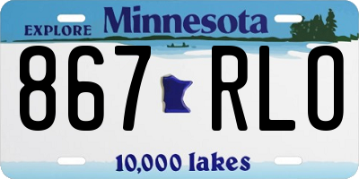 MN license plate 867RLO