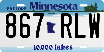MN license plate 867RLW