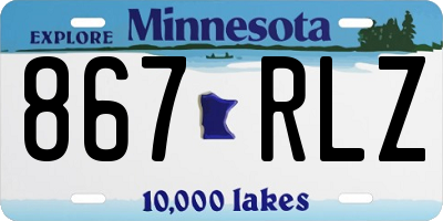 MN license plate 867RLZ