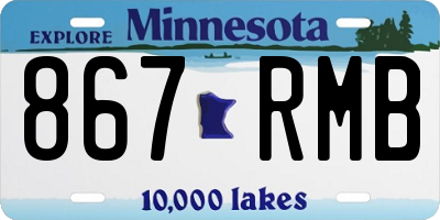 MN license plate 867RMB