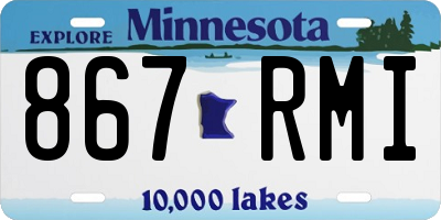 MN license plate 867RMI