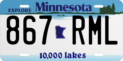 MN license plate 867RML