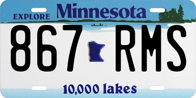 MN license plate 867RMS