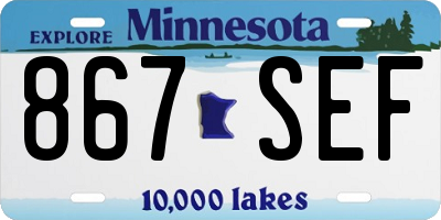 MN license plate 867SEF