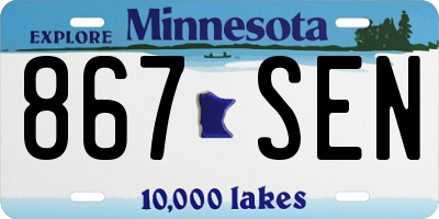 MN license plate 867SEN