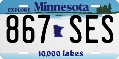 MN license plate 867SES