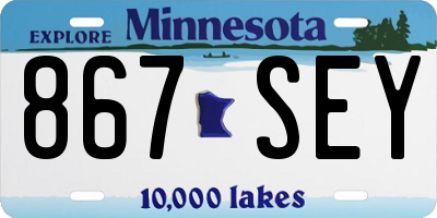 MN license plate 867SEY
