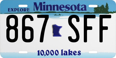 MN license plate 867SFF
