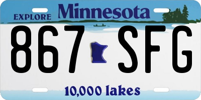 MN license plate 867SFG