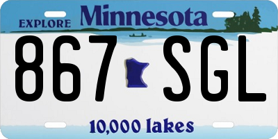 MN license plate 867SGL