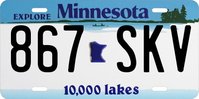 MN license plate 867SKV