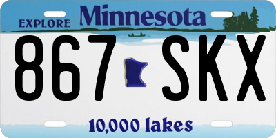 MN license plate 867SKX