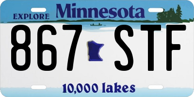MN license plate 867STF