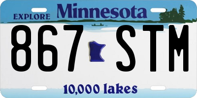 MN license plate 867STM