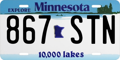 MN license plate 867STN