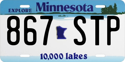 MN license plate 867STP