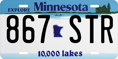 MN license plate 867STR