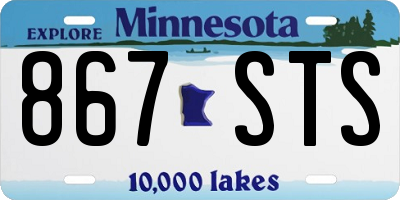MN license plate 867STS