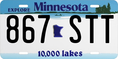 MN license plate 867STT