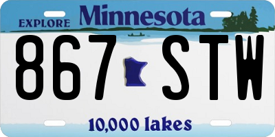 MN license plate 867STW