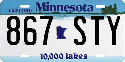 MN license plate 867STY
