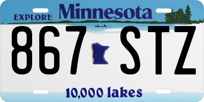 MN license plate 867STZ