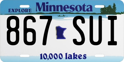 MN license plate 867SUI