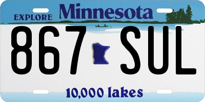 MN license plate 867SUL