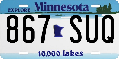 MN license plate 867SUQ