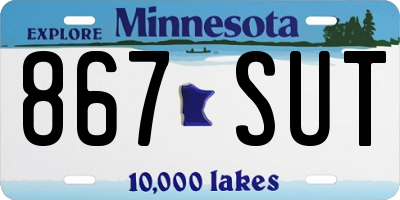 MN license plate 867SUT