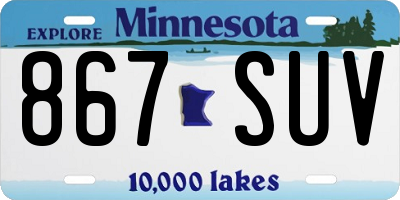 MN license plate 867SUV