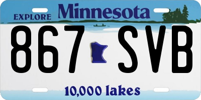 MN license plate 867SVB