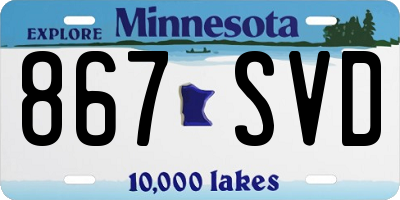 MN license plate 867SVD