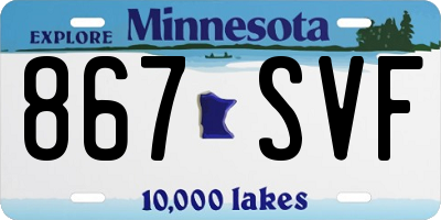 MN license plate 867SVF