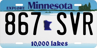 MN license plate 867SVR