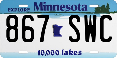 MN license plate 867SWC
