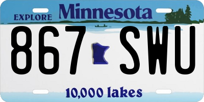 MN license plate 867SWU