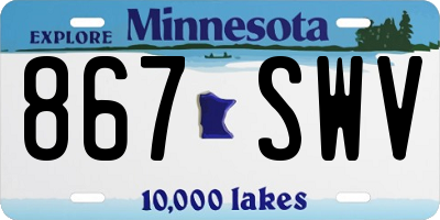 MN license plate 867SWV