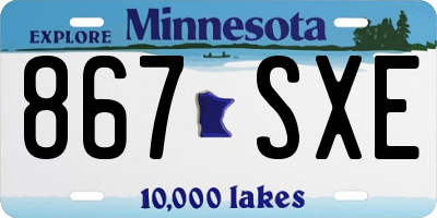 MN license plate 867SXE