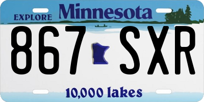 MN license plate 867SXR