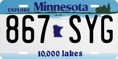 MN license plate 867SYG