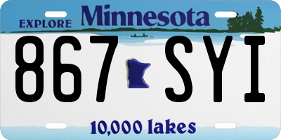 MN license plate 867SYI